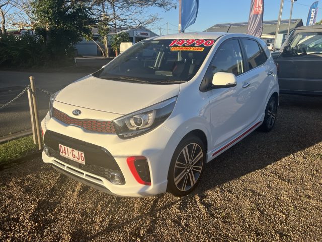 MY19 KIA PICANTO GT HATCH PULP 2WS AUTO White - cute as a button plus fuel economy!